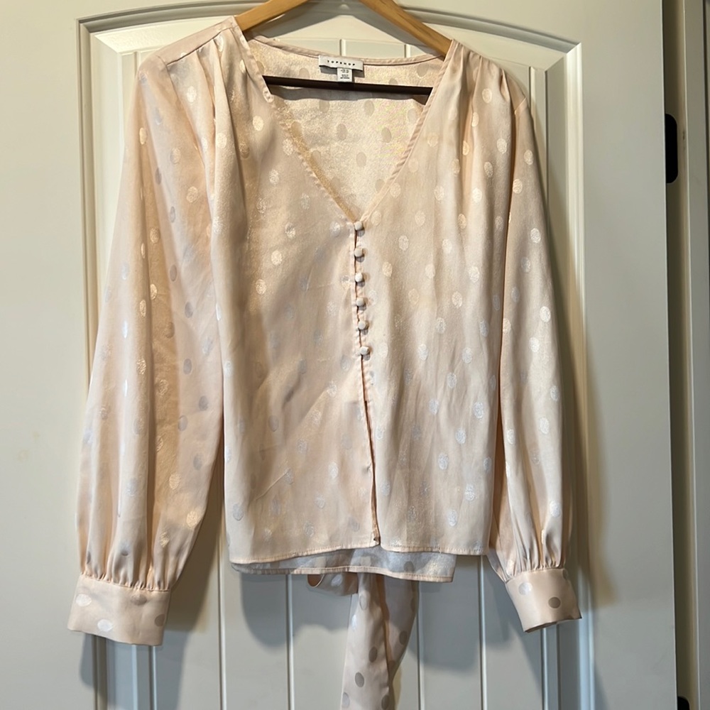 Elegant Cream Button-Down Blouse